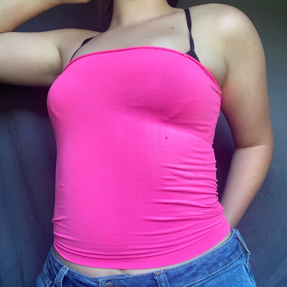 Pink tube top